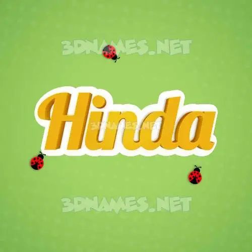 hinda in Ladybugs style - 3D name wallpaper