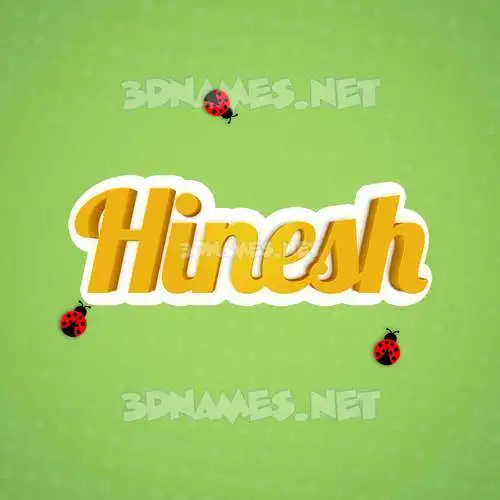 hinesh in Ladybugs style - 3D name wallpaper