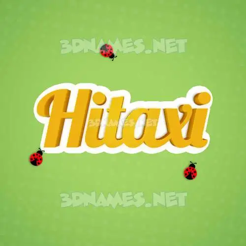 hitaxi in Ladybugs style - 3D name wallpaper