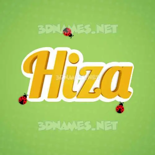 hiza in Ladybugs style - 3D name wallpaper