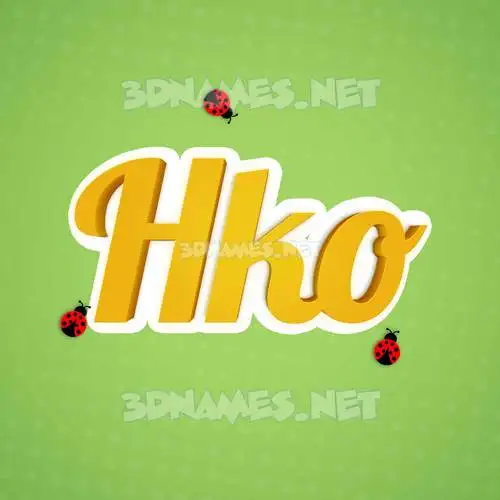hko in Ladybugs style - 3D name wallpaper hko in Ladybugs style - 3D name wallpaper