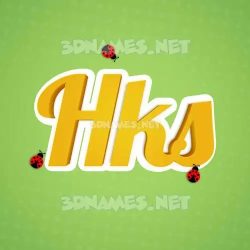 hks in Ladybugs style - 3D name wallpaper hks in Ladybugs style - 3D name wallpaper