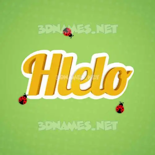 hlelo in Ladybugs style - 3D name wallpaper hlelo in Ladybugs style - 3D name wallpaper