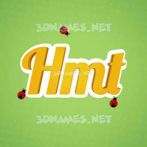 hmt in Ladybugs style - 3D name wallpaper hmt in Ladybugs style - 3D name wallpaper
