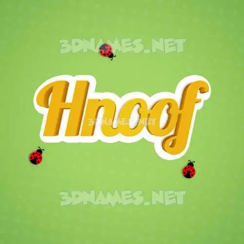 hnoof in Ladybugs style - 3D name wallpaper hnoof in Ladybugs style - 3D name wallpaper