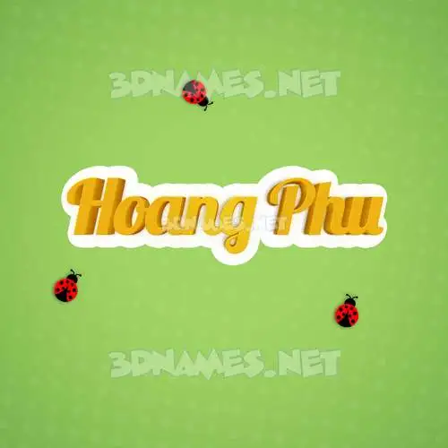hoang phu in Ladybugs style - 3D name wallpaper hoang phu in Ladybugs style - 3D name wallpaper