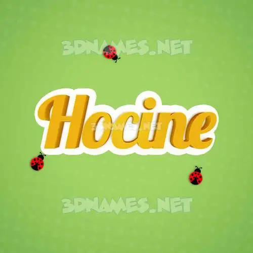 hocine in Ladybugs style - 3D name wallpaper