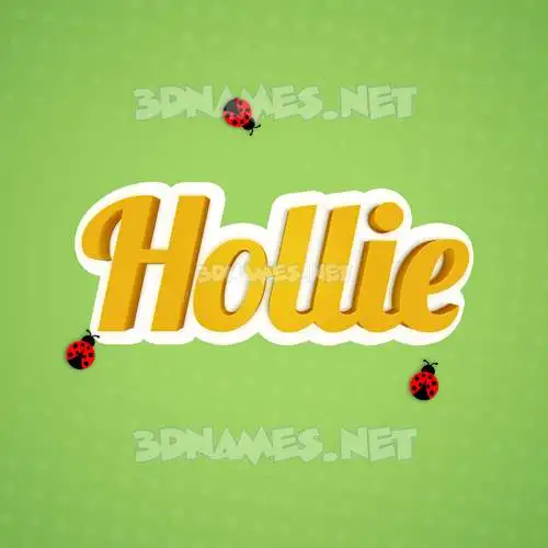 hollie in Ladybugs style - 3D name wallpaper