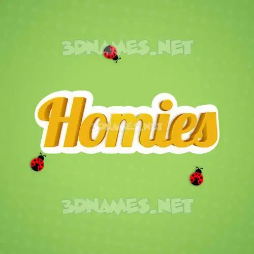 homies in Ladybugs style - 3D name wallpaper homies in Ladybugs style - 3D name wallpaper