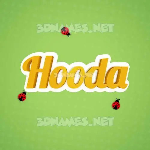hooda in Ladybugs style - 3D name wallpaper hooda in Ladybugs style - 3D name wallpaper
