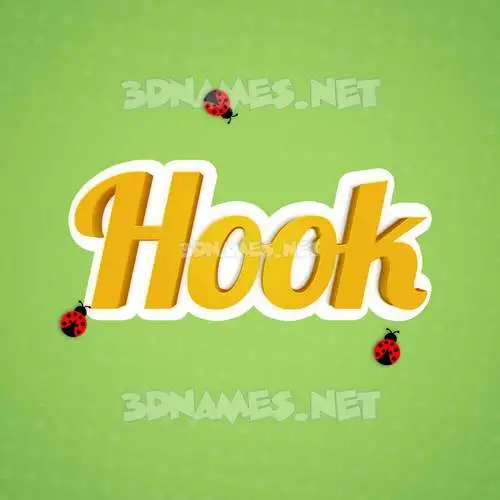 hook in Ladybugs style - 3D name wallpaper