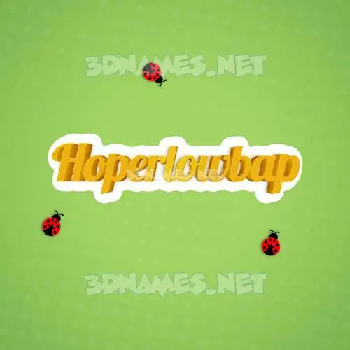 hoperlowbap in Ladybugs style - 3D name wallpaper