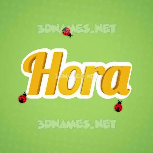 hora in Ladybugs style - 3D name wallpaper