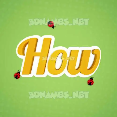how in Ladybugs style - 3D name wallpaper
