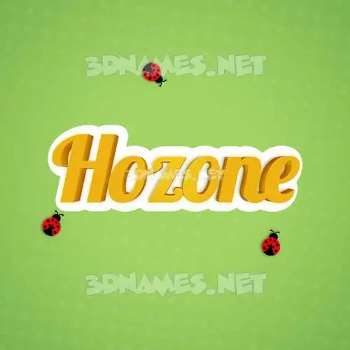 hozone in Ladybugs style - 3D name wallpaper