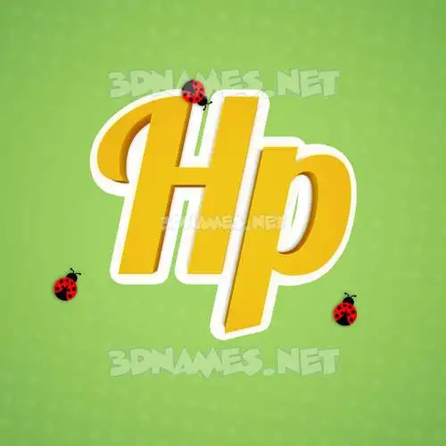 hp in Ladybugs style - 3D name wallpaper hp in Ladybugs style - 3D name wallpaper