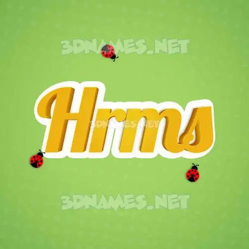 hrms in Ladybugs style - 3D name wallpaper hrms in Ladybugs style - 3D name wallpaper