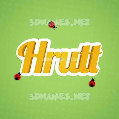 hrutt in Ladybugs style - 3D name wallpaper hrutt in Ladybugs style - 3D name wallpaper