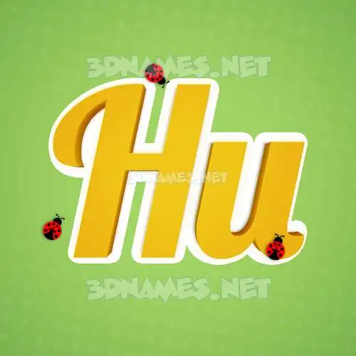 hu in Ladybugs style - 3D name wallpaper hu in Ladybugs style - 3D name wallpaper