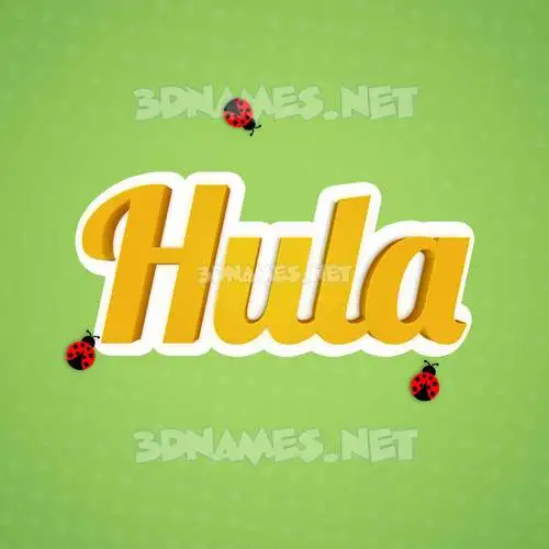 hula in Ladybugs style - 3D name wallpaper hula in Ladybugs style - 3D name wallpaper