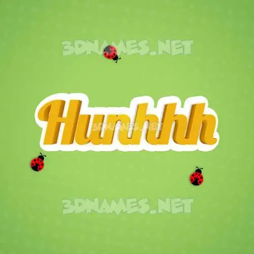 hunhhh in Ladybugs style - 3D name wallpaper hunhhh in Ladybugs style - 3D name wallpaper