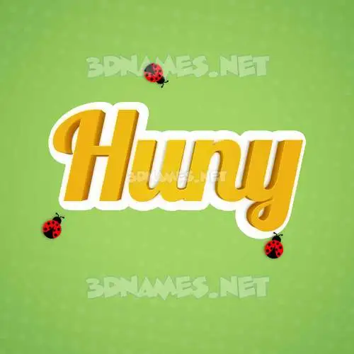 huny in Ladybugs style - 3D name wallpaper huny in Ladybugs style - 3D name wallpaper