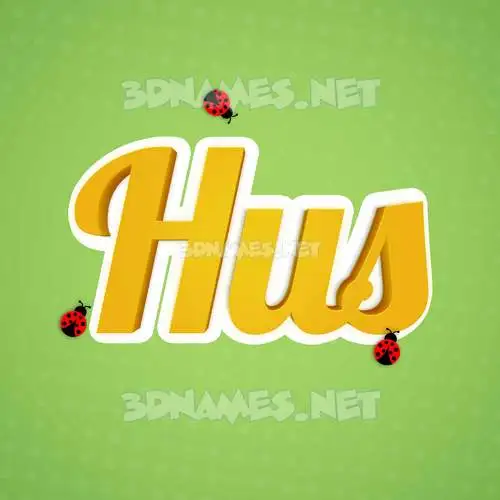 hus in Ladybugs style - 3D name wallpaper hus in Ladybugs style - 3D name wallpaper