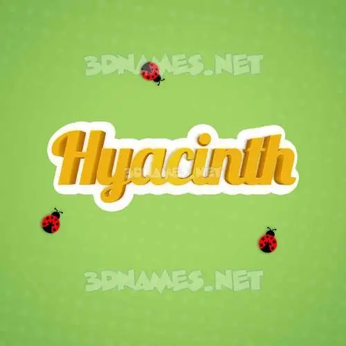 hyacinth in Ladybugs style - 3D name wallpaper hyacinth in Ladybugs style - 3D name wallpaper
