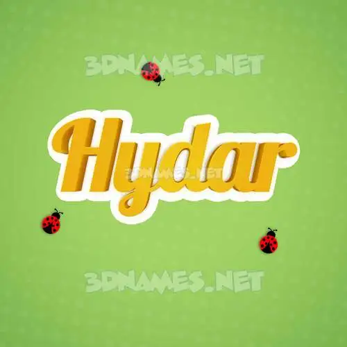 hydar in Ladybugs style - 3D name wallpaper