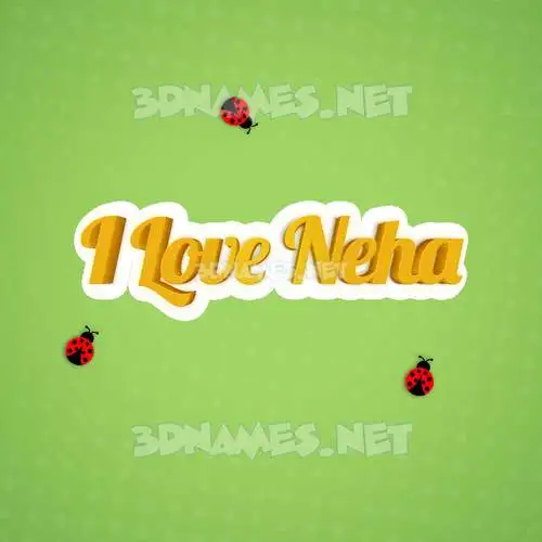 i love neha in Ladybugs style - 3D name wallpaper i love neha in Ladybugs style - 3D name wallpaper