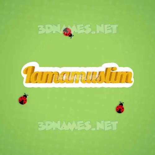 iamamuslim in Ladybugs style - 3D name wallpaper iamamuslim in Ladybugs style - 3D name wallpaper