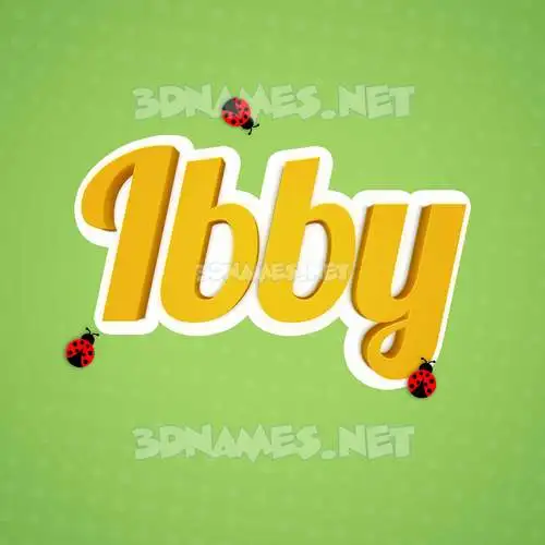 ibby in Ladybugs style - 3D name wallpaper ibby in Ladybugs style - 3D name wallpaper