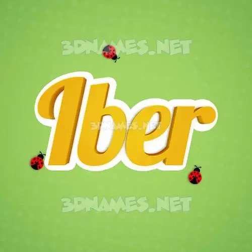 iber in Ladybugs style - 3D name wallpaper iber in Ladybugs style - 3D name wallpaper