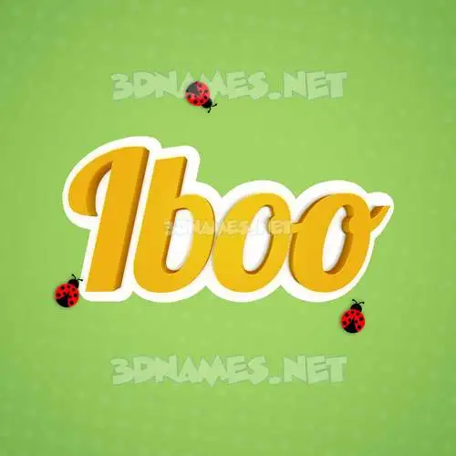 iboo in Ladybugs style - 3D name wallpaper iboo in Ladybugs style - 3D name wallpaper