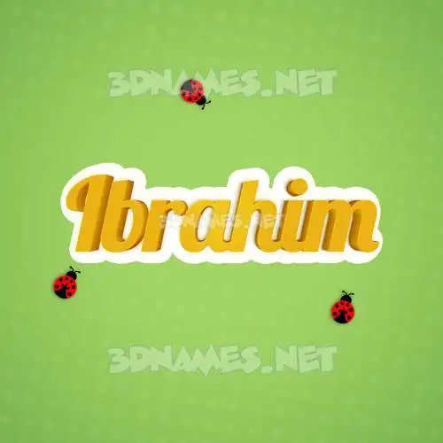 ibrahim in Ladybugs style - 3D name wallpaper ibrahim in Ladybugs style - 3D name wallpaper