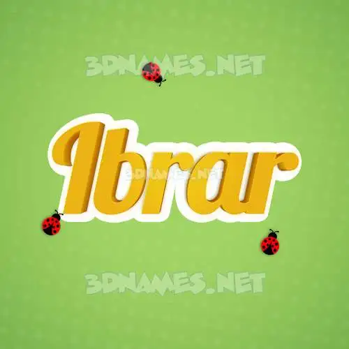 ibrar in Ladybugs style - 3D name wallpaper ibrar in Ladybugs style - 3D name wallpaper