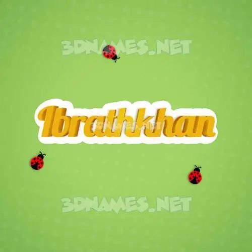 ibrathkhan in Ladybugs style - 3D name wallpaper