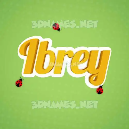 ibrey in Ladybugs style - 3D name wallpaper