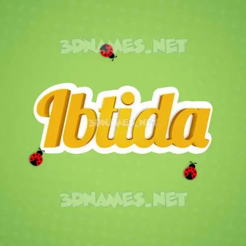 ibtida in Ladybugs style - 3D name wallpaper ibtida in Ladybugs style - 3D name wallpaper