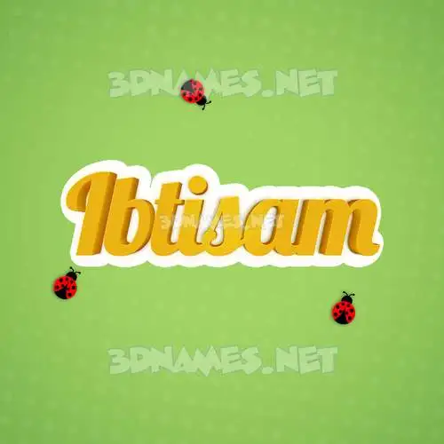 ibtisam in Ladybugs style - 3D name wallpaper