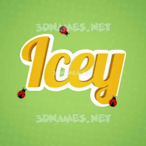 icey in Ladybugs style - 3D name wallpaper