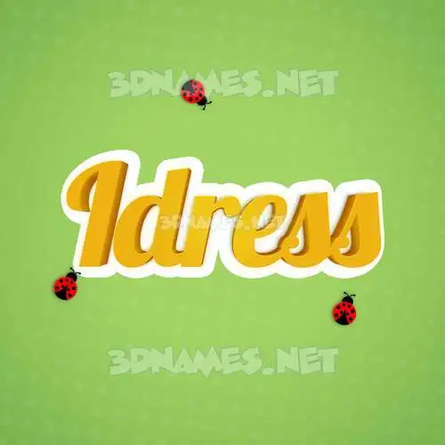 idress in Ladybugs style - 3D name wallpaper idress in Ladybugs style - 3D name wallpaper