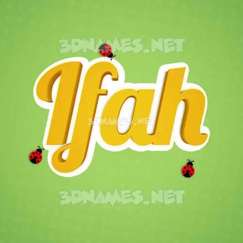 ifah in Ladybugs style - 3D name wallpaper ifah in Ladybugs style - 3D name wallpaper