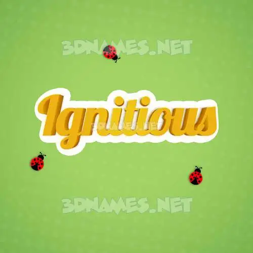 ignitious in Ladybugs style - 3D name wallpaper