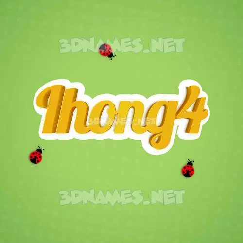 ihong4 in Ladybugs style - 3D name wallpaper ihong4 in Ladybugs style - 3D name wallpaper