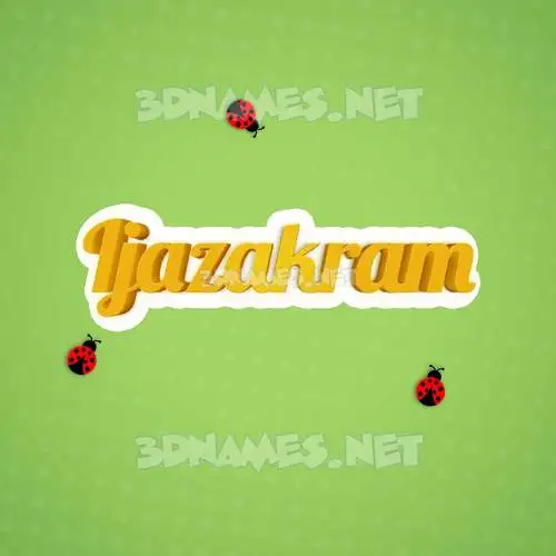 ijazakram in Ladybugs style - 3D name wallpaper ijazakram in Ladybugs style - 3D name wallpaper