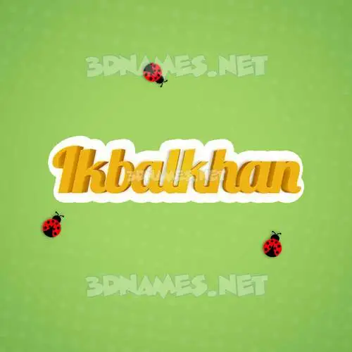 ikbalkhan in Ladybugs style - 3D name wallpaper ikbalkhan in Ladybugs style - 3D name wallpaper