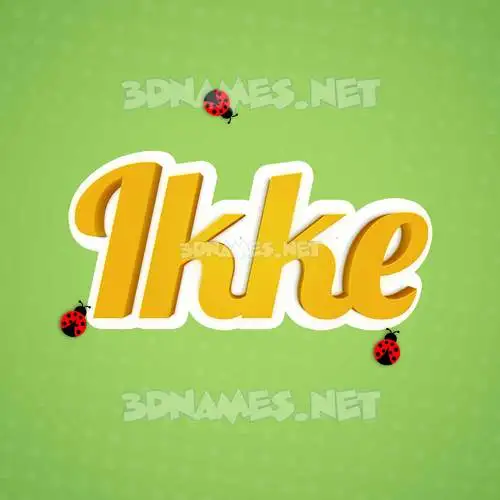 ikke in Ladybugs style - 3D name wallpaper ikke in Ladybugs style - 3D name wallpaper