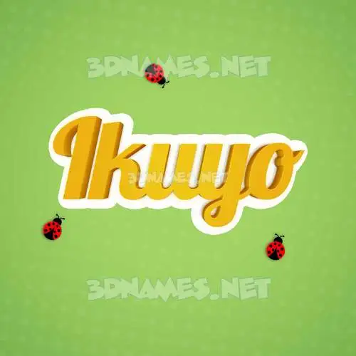 ikuyo in Ladybugs style - 3D name wallpaper ikuyo in Ladybugs style - 3D name wallpaper