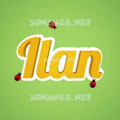 ilan in Ladybugs style - 3D name wallpaper ilan in Ladybugs style - 3D name wallpaper